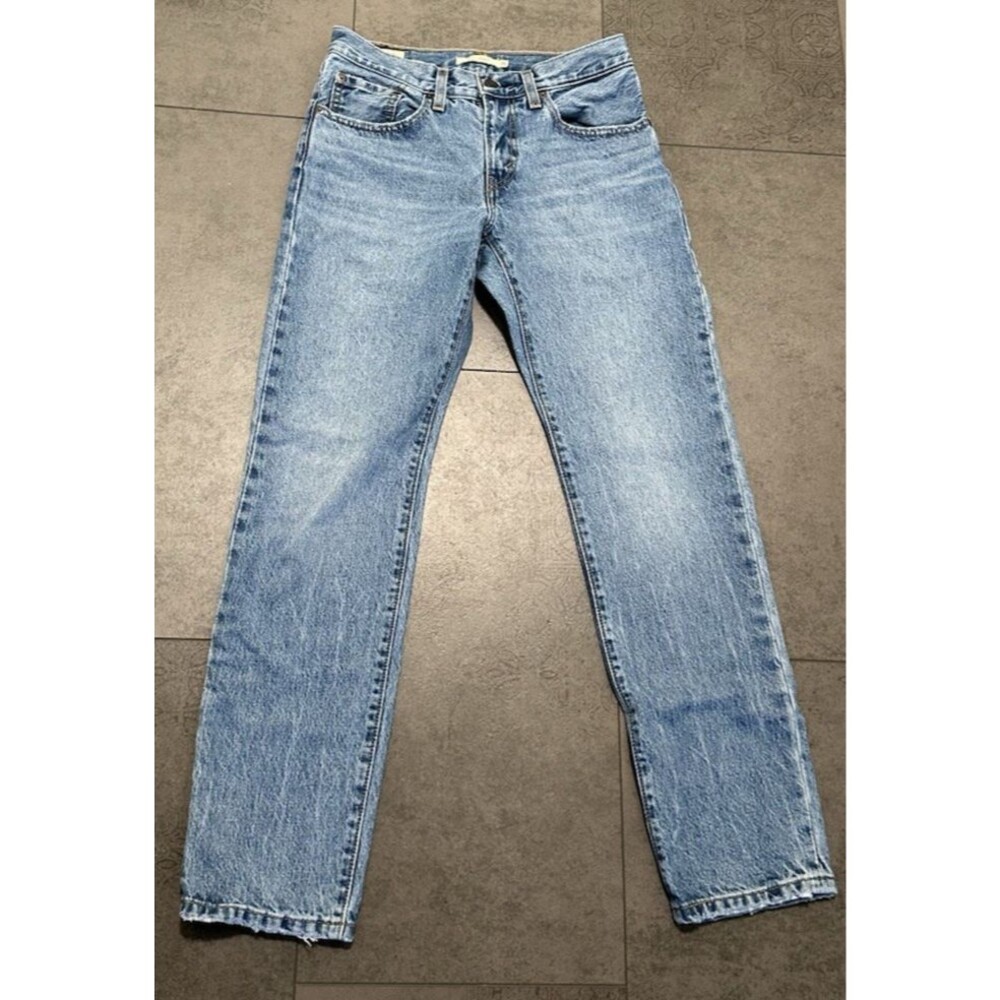 Levi's Premium Middy Straight Jeans women's 26 X 31 Big E blue classic denim